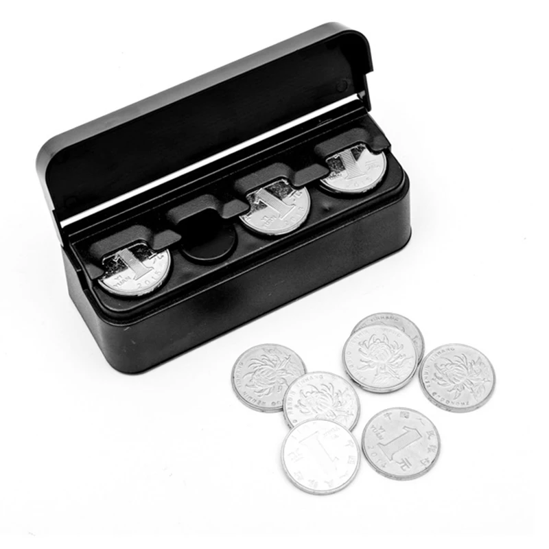 Car Change Organizer Creative Storage Coin Wallet Storage Box Coin Organizer Moeda 4 Compartment Car Interior Storage