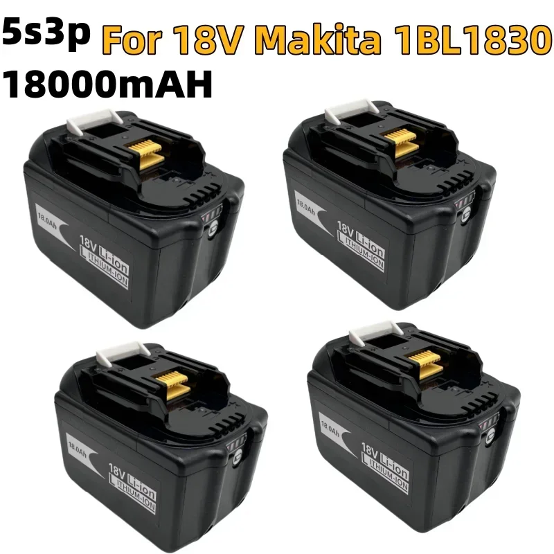 

KEPAH 5S3P For Makita BL1830 18V 18000mAh Power Tools Battery Replacement BL1815 BL1840 LXT400 194204-5 194205-3 194309-1