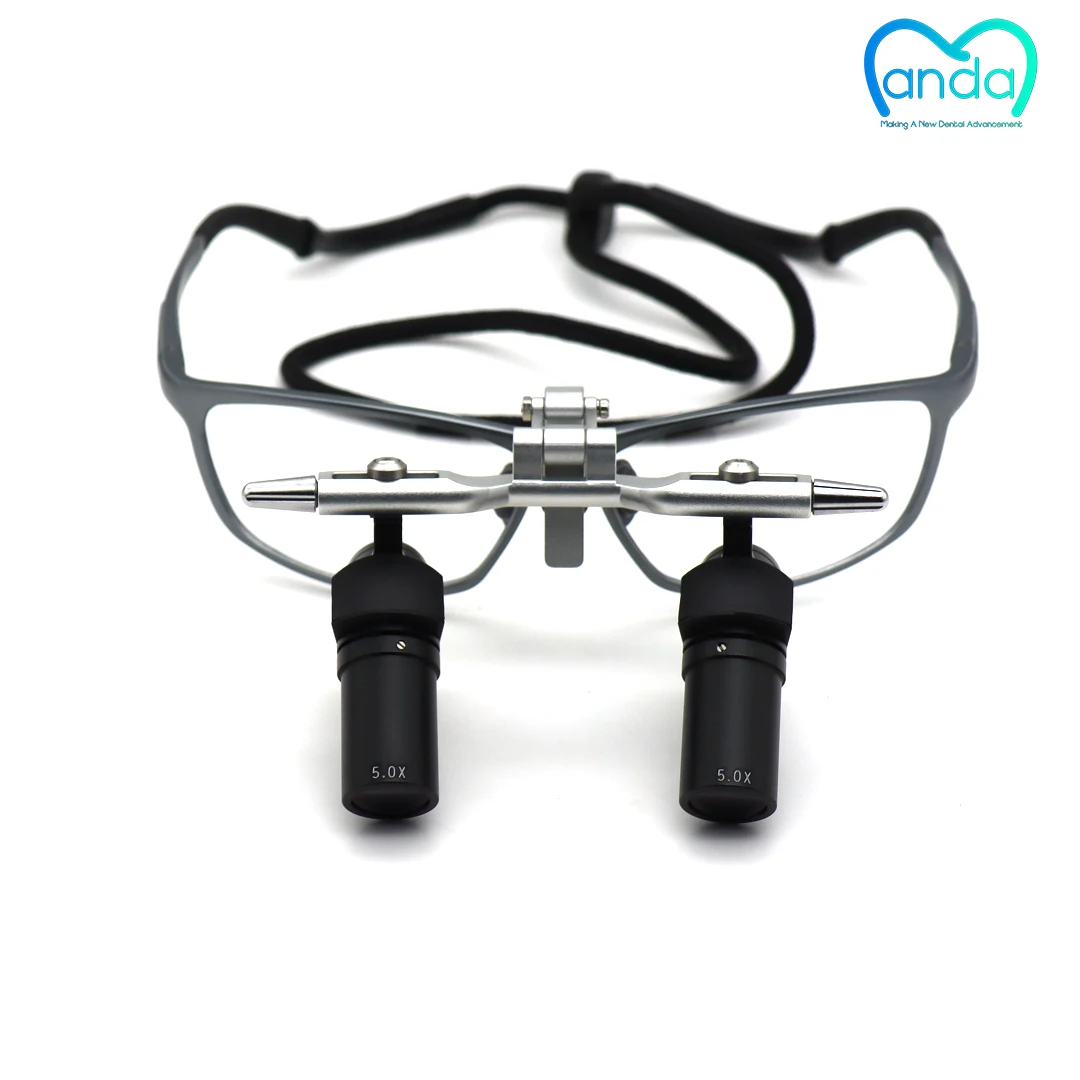 5X Dental Loupe Glasses Lightweight Adjustable 450mm Working Distance | Comfortable Binocular Magnifier for Dentist Daily Use - view 2