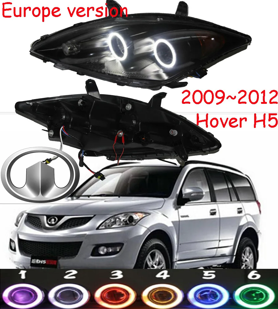 For Europe version,2009~2012y car bumer head light for Hover H5 headlight car accessories HID xenon fog for Hover H5 headlamp