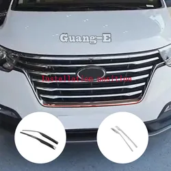 For Hyundai Starex H-1 H1 2018 2019 2020 2021 2022 Body Head Front Fog Light Lamp Frame Stick ABS Chrome Trim Panel Frame 2PCs