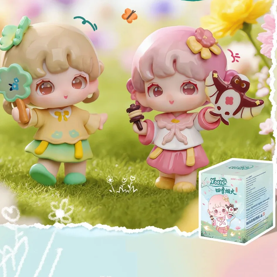 Yooie Blind Box Four Seasons Fireworks Series Cute Pvc Collectible Figurine Desktop Ornament For Adult Collection Home Decor