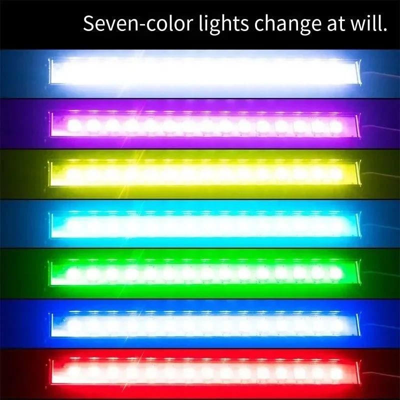 Rc Car Roof Lamp 7 Colors And 12 Modes Led Light Bar For 1/10 Rc Crawler Trxs Trx4 UDR Axial Scx10 Rgt D90 Rubicon