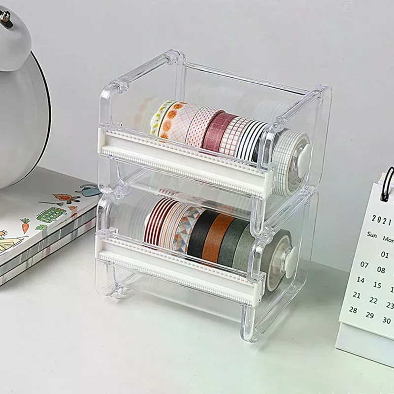 Dispenser Tape Cutter Masking Storage Organizer For Office Use Great For Journaling Perfect Writing Tool
