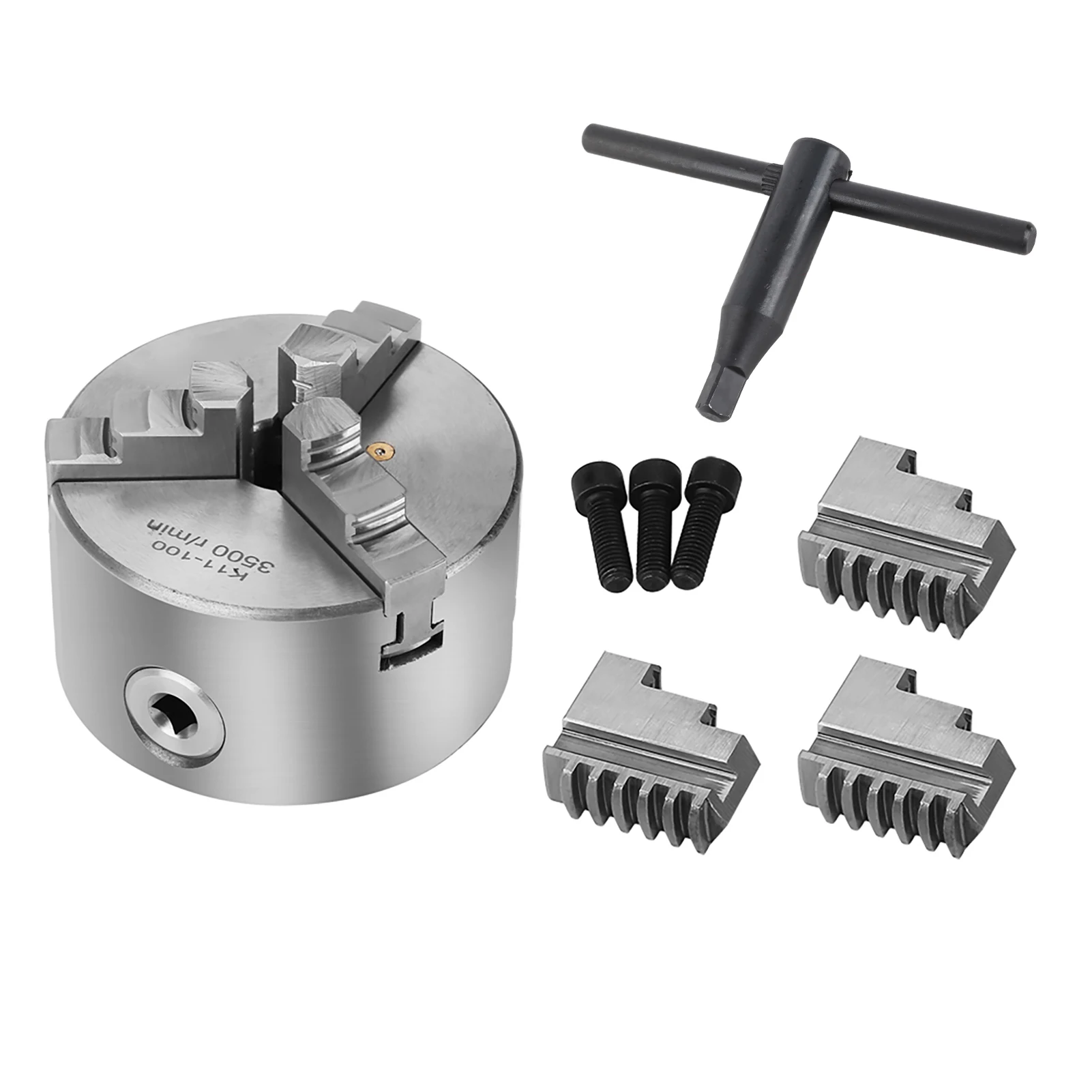 3-Jaw Self Centering Chuck 4inch 3-Jaw Self Centering Metal Lathe Chuck With Extra  Turning Machine Accessories Lathe Chuck