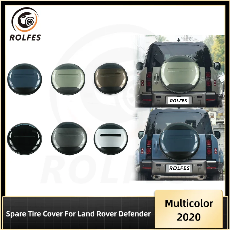 ROLFES Bright Color Car Spare Tire Cover For Land Rover Defender 90 110 130 2020-2023 Wheel Cover Protector Styling Accessories