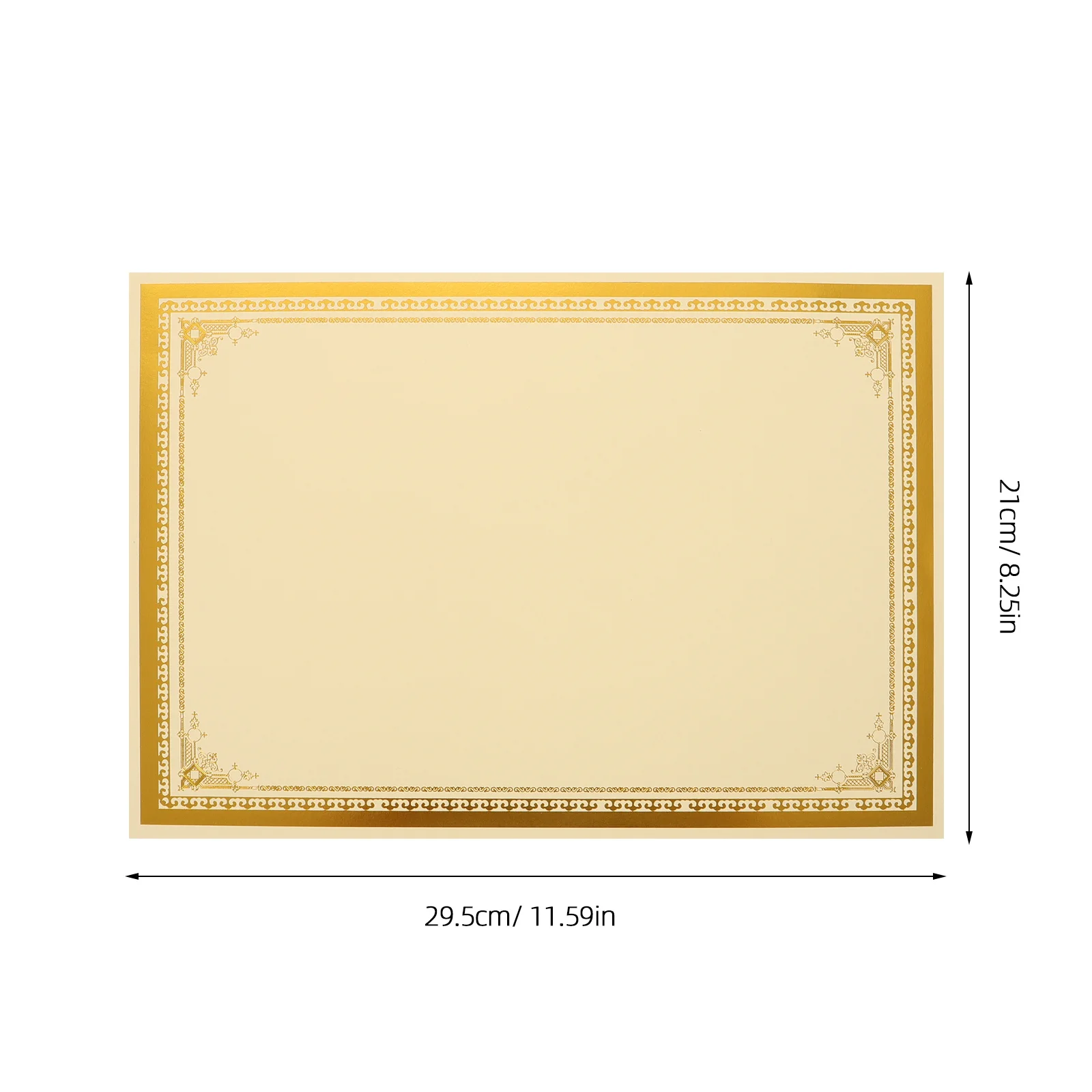 30 szt. Papier na certyfikaty 250g Złota Folia A4 Pusty na ceremonię ukończenia szkoły, do biura szkolnego, na nagrody, certyfikaty uznania.