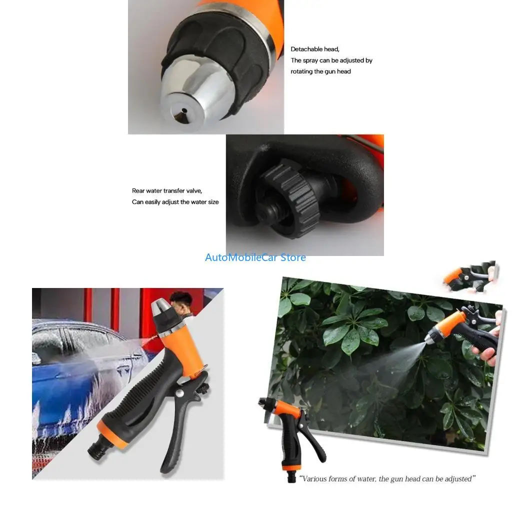 G8TE Adjustable High Pressure Washer Guns Patterns Car Wash Machine Garden Watering Hose Sprinkler Universal Auto Washing