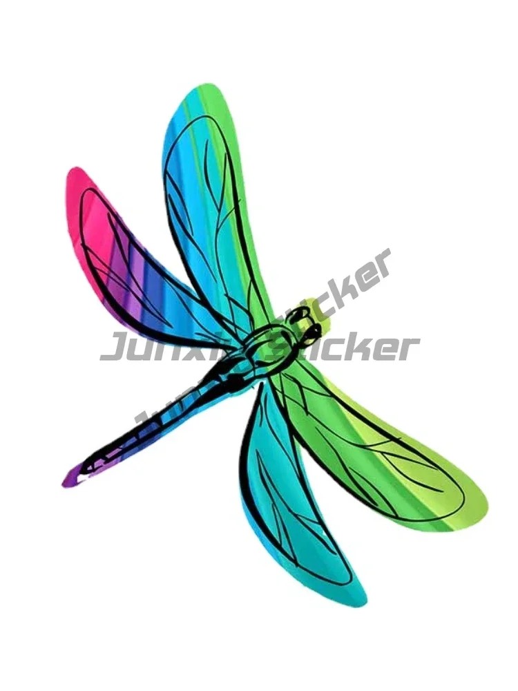 

For Rainbow Dragonfly Car Sticker Windshield Silhouette Camper Decal Surfboard Tuning Fine Decoration