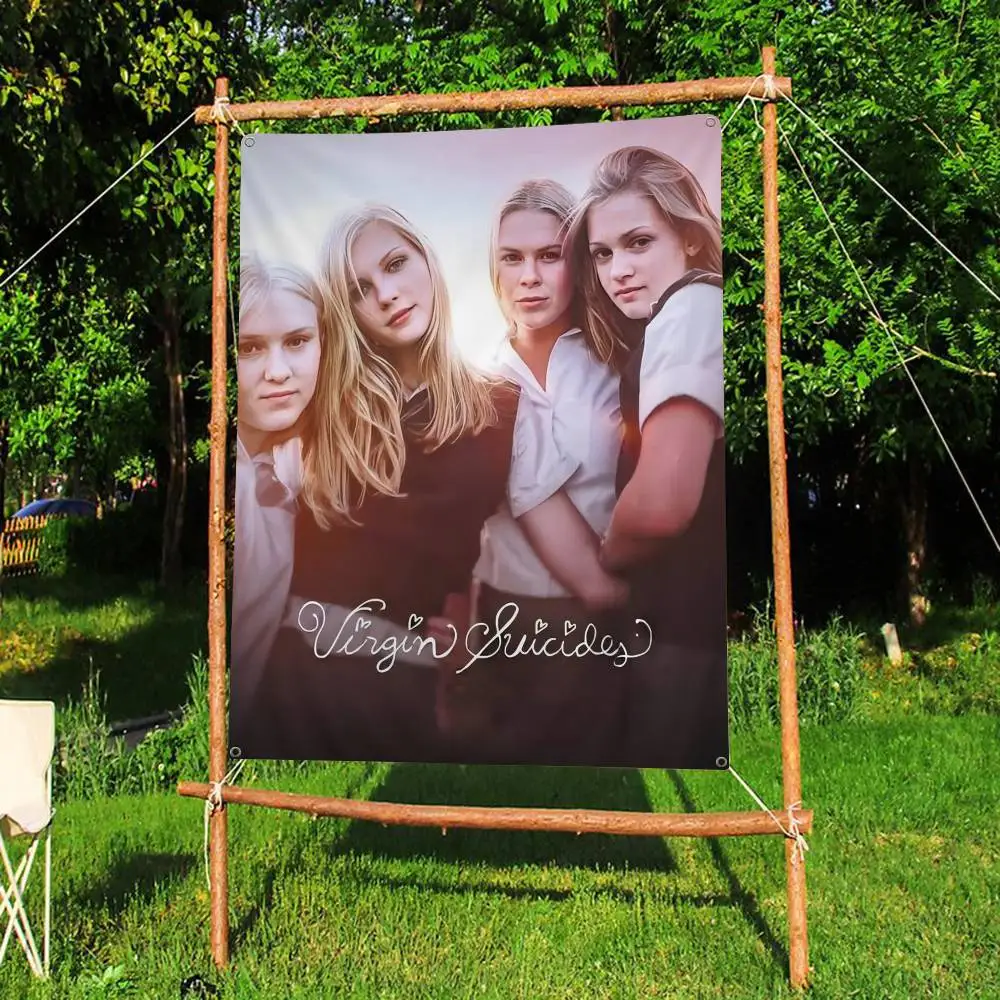 Classic Sofia Coppola Movie The Virgin Suicides Film Colorful Flag Wall Hanging Bohemian Wall Banner Mandala Indoor Art Decor