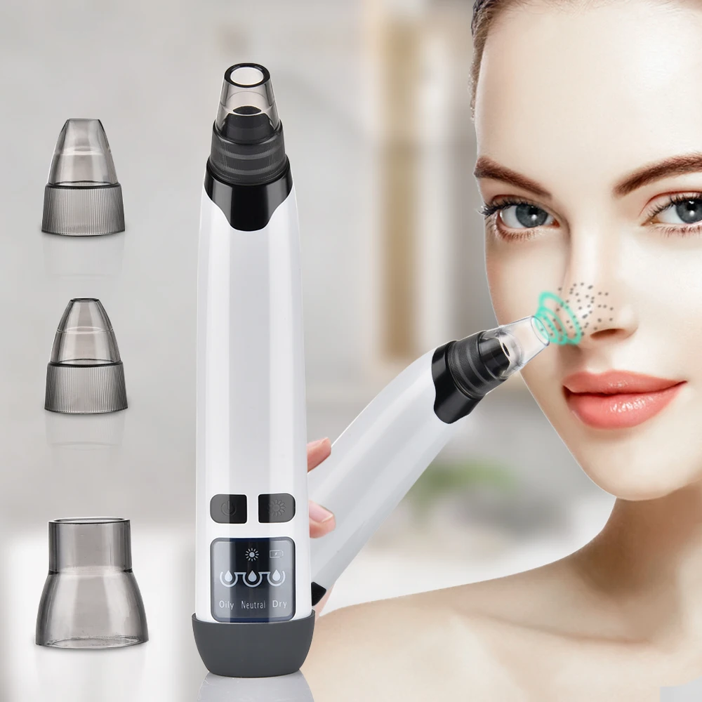 

Blackhead Remover Vacuum Suction USB Rechargeable Facial Pore Cleaner Spot Acne Pimple Black Head Deep Extractor Skin Care Kit