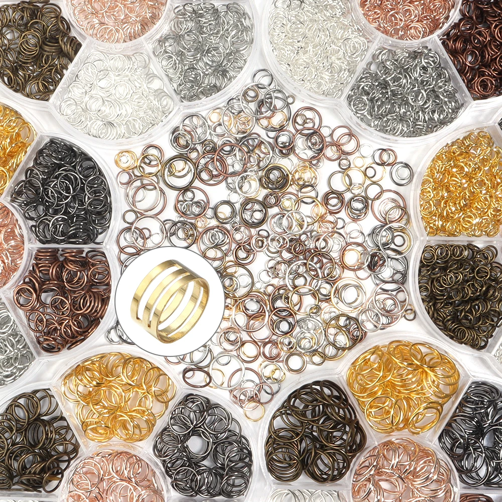 1 صندوق الانتقال خواتم الحديد حلقة واحدة الانتقال المفتوح خواتم موصلات لصنع المجوهرات عقد دي اي واي أساور اكسسوارات بالجملة #3