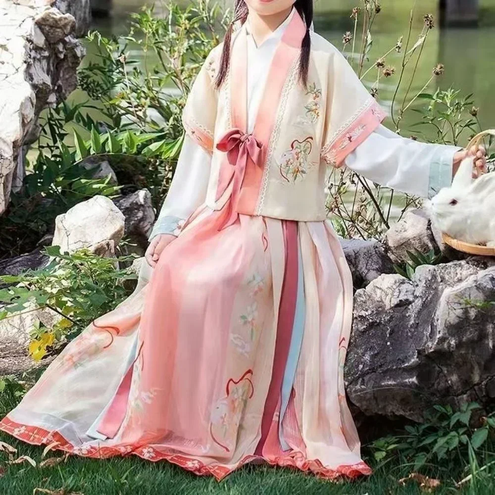 Chinese Girls Hanfu Dress Kids Photography Christmas Vintage Children Ancient Fairy Princess Traditional Tang Suit Cosplay