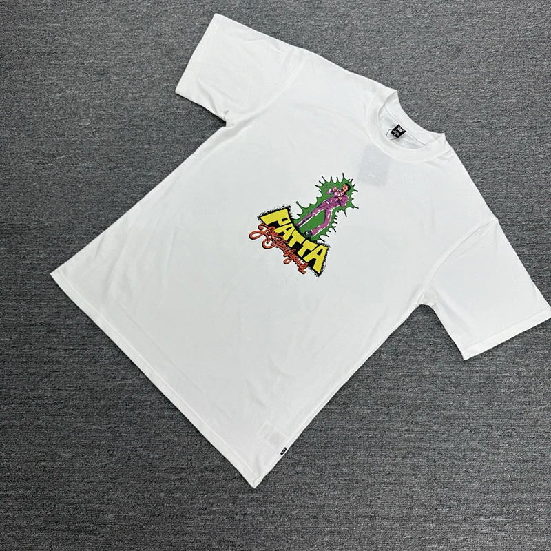 High-quality Patta T-shirt Loose Breathable Style Large Size Short Sleeve Print Design Men's PATTA Short Sleeve Real Photo