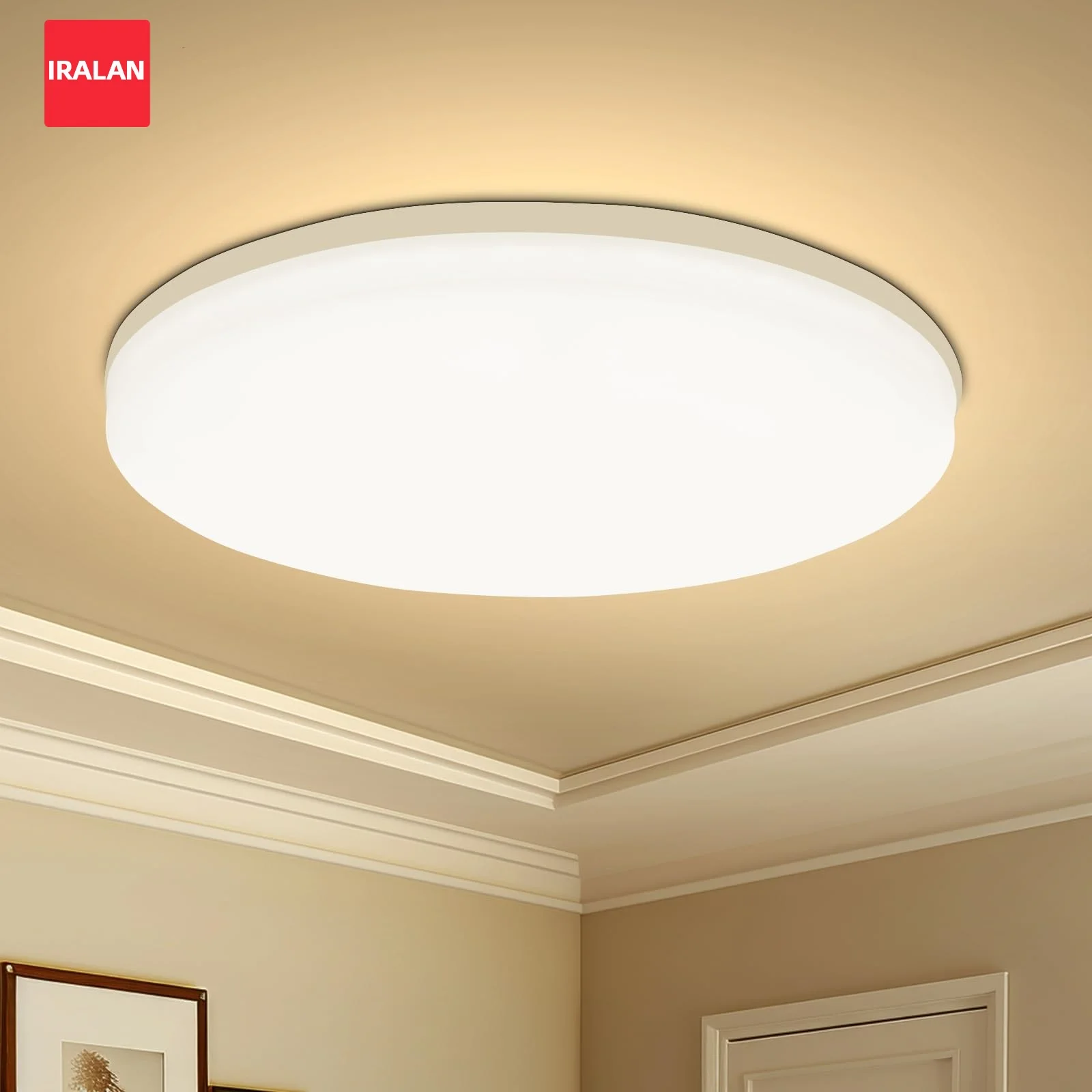Ultra Thin LED Ceiling Light Modern Round Panel Lamp Surface Flush Mount Ceiling Lamp Bedroom Kitchen Hallway White Lighting