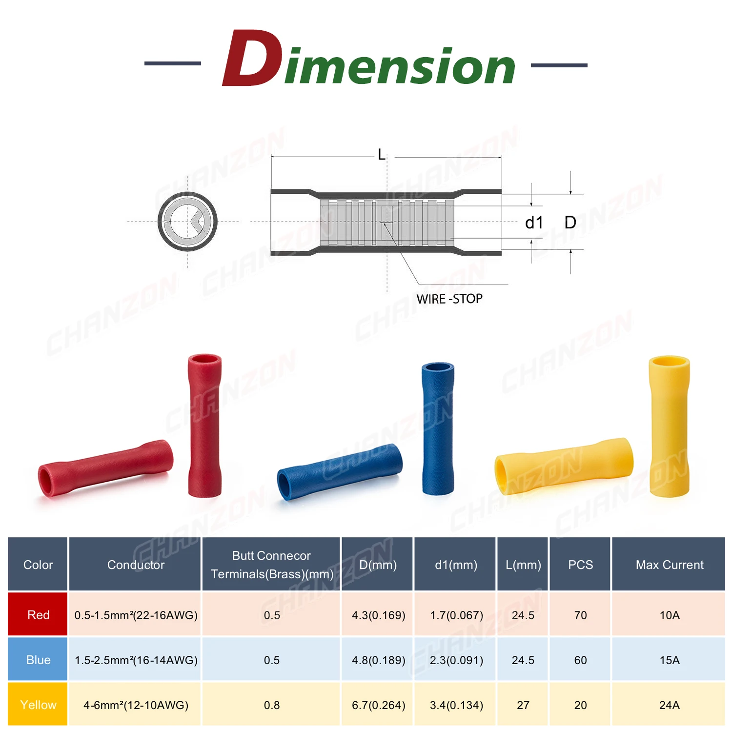 50-150PCS Bv1.25 Bv2.5 Bv5.5 Insulated Wire Joint Butt Connector Kit Pvc Cord Electrical Cable Wirefy Splice Crimp Terminal Tool