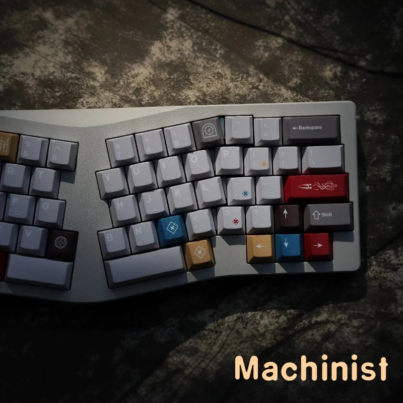 

AiFei Machinist Keycaps PBT Dye Sub Cherry Profile Keycap For Mx Switch Mechanical Keyboard ISO Layout Alice Keyboard Gift