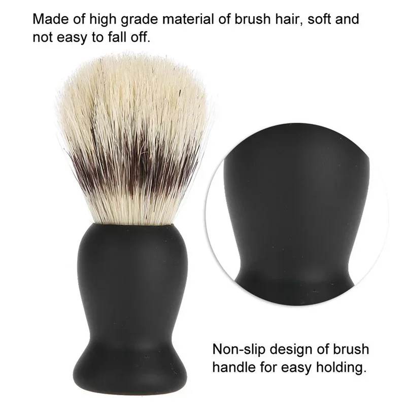 Juego de cepillos de barba para hombre, herramientas de aseo para afeitado, juegos de cuidado y limpieza de barba, soporte de cepillo de afeitar