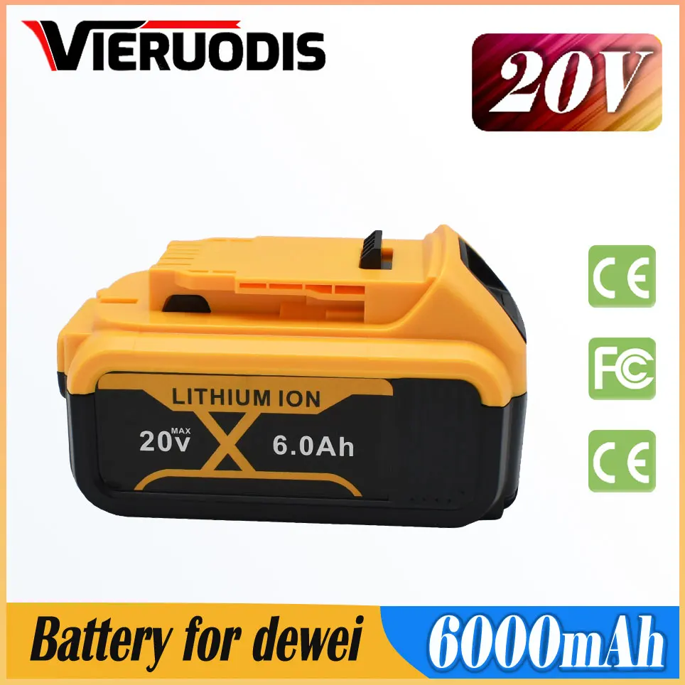 For dewalt 20V 5.0Ah battery compatible dewalt Cordless screwdriver drill Screw gun wrench impact batteries DCB203 DCB181 DCD790