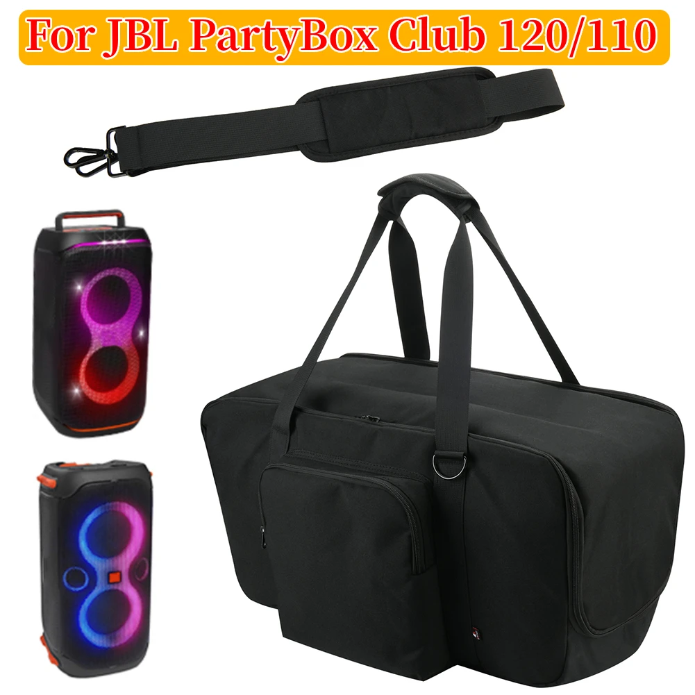 

Сумка для хранения с плечевым ремнем и дополнительными карманами Сумка-тоут для динамика Портативный чехол для переноски динамика для JBL PartyBox Club 120/110