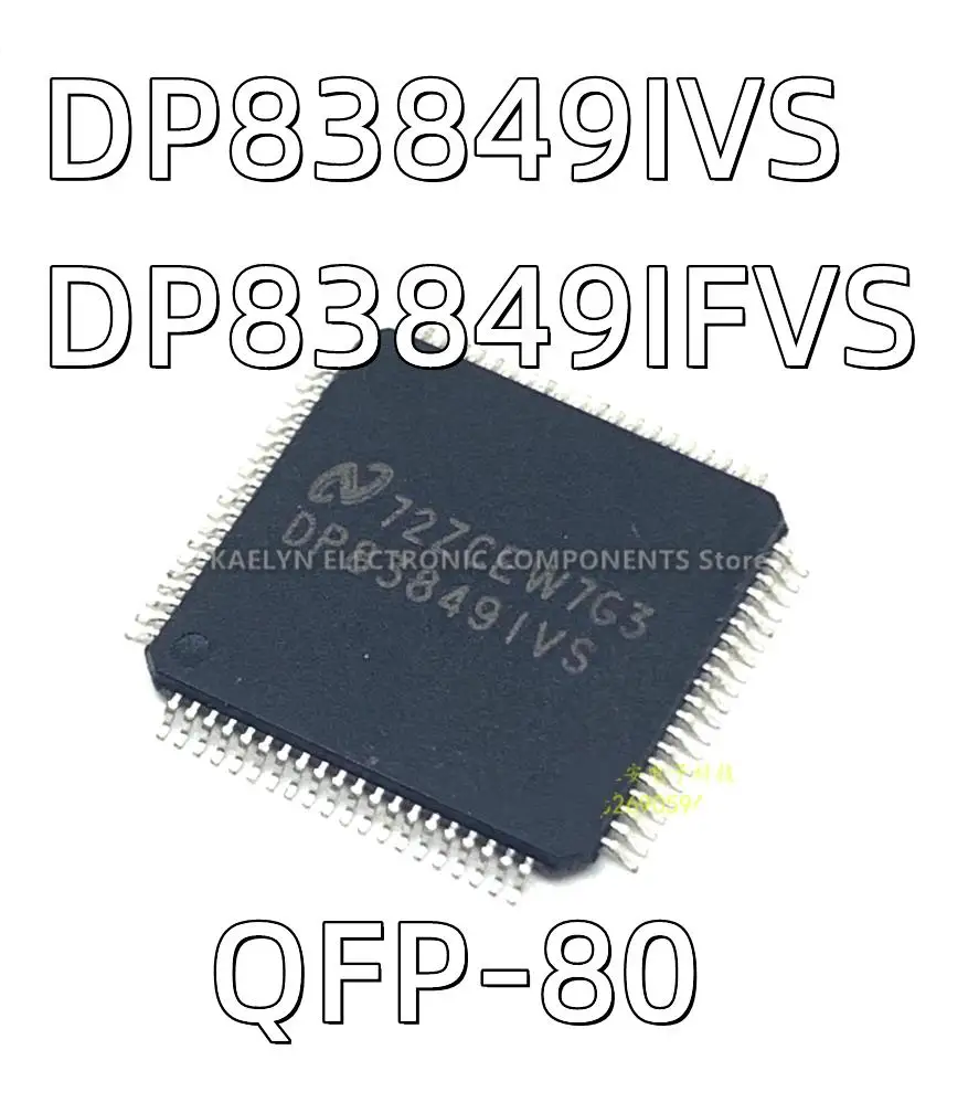 2PCS/lot DP83849 DP83849IVS DP83849IFVS 2/2 Transceiver Ethernet  QFP80