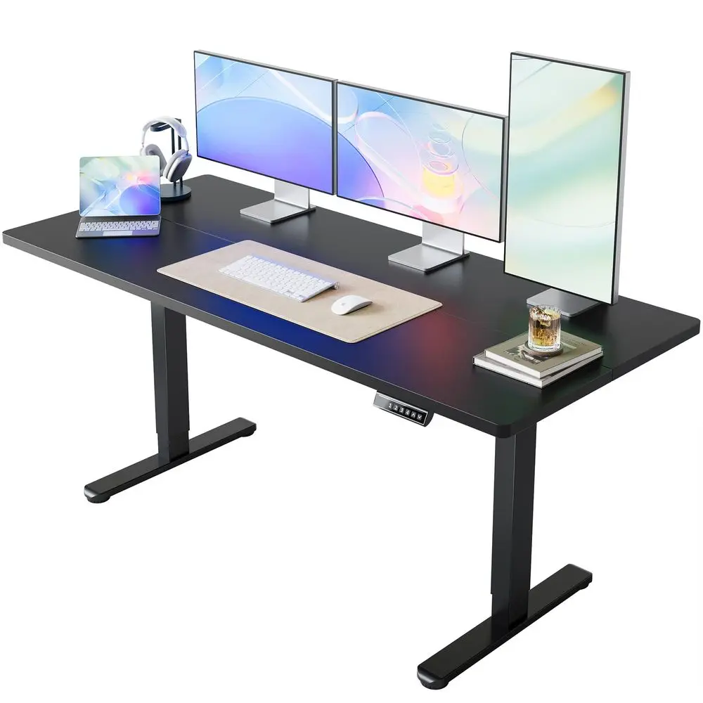 

71 x 30 inch Electric Standing Desk Adjustable Height, 4 Memory Height Settings, Sit Stand Up Desk for Home Office amp Computer