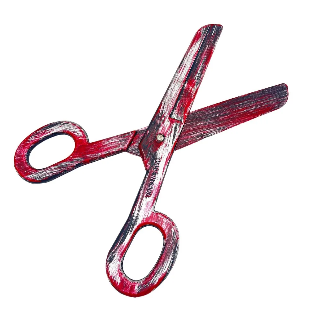 Multi-functional Large Halloween Fake Scissors Realistic Portable Clown Scissors Lightweight Plastic Plastic Scissors Prop Party