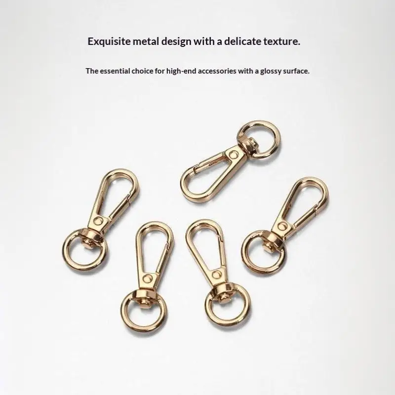 2Pcs Polished Finish Swivel Lobster Claw Clasps Gold Silver Push Gate Trigger Snap Clips for Jewelry Bag Making Supplies