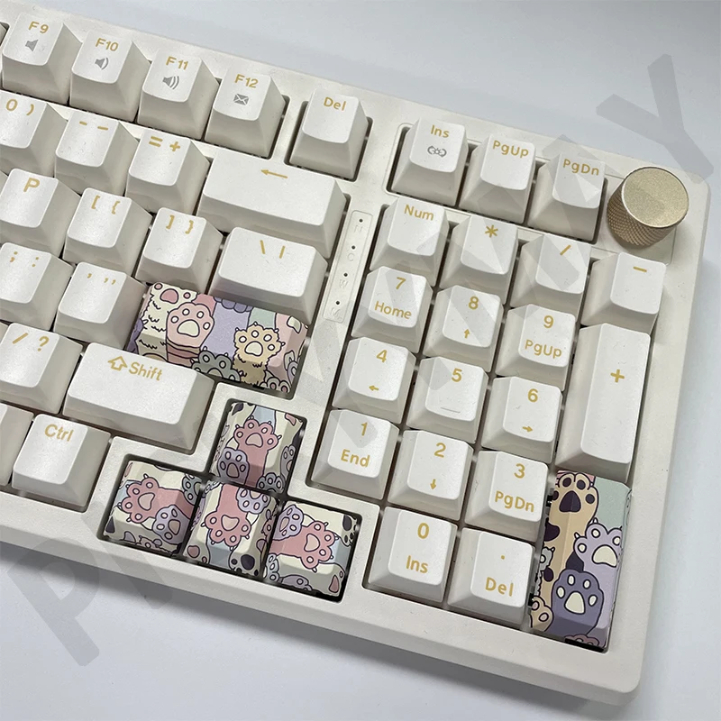 Katzen pfote 8 Stück farbstoff sublimierte pbt-Tasten kappen DIY-Leertaste Profil passen austauschbare Kirsch-MX-Schalter auf der mechanischen Tastatur