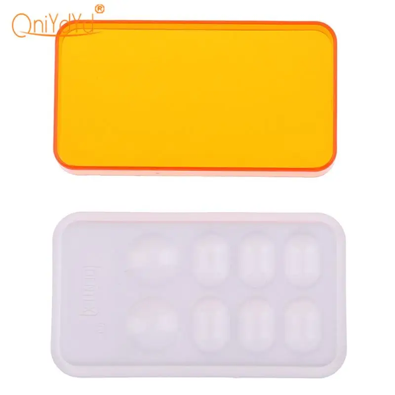 Dental Resin Mixing Watering Moisturizing Plate With Cover 8 Slot Palette