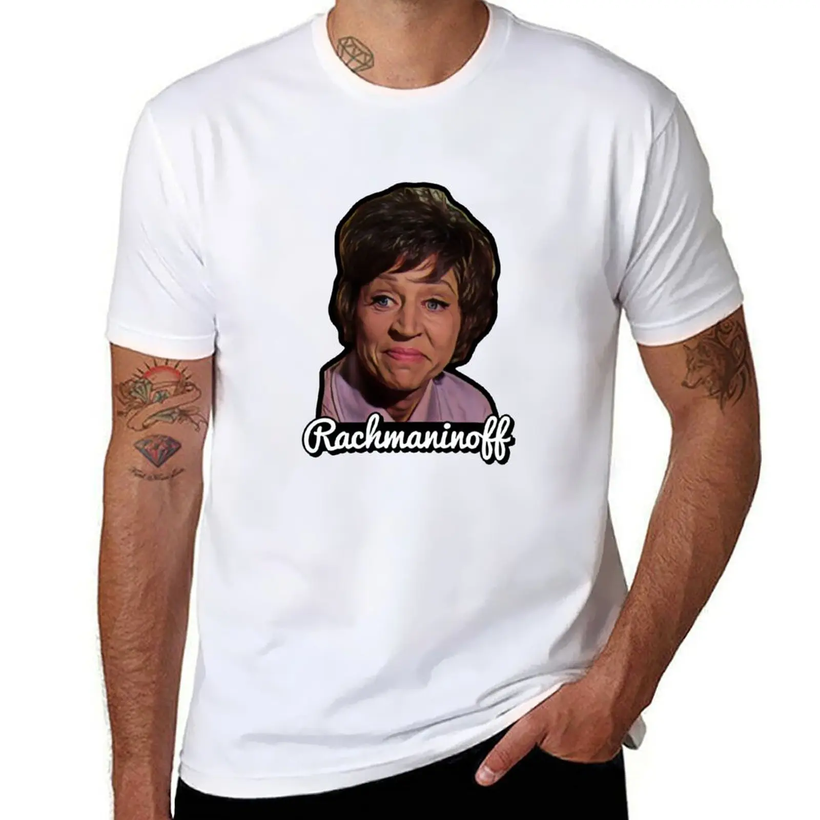 

Mrs. Teevee / Rachmaninoff T-Shirt graphic t shirts for man man t shirt cotton high quality T-Shirt