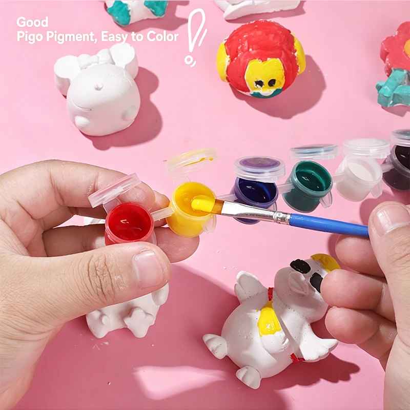 DIY Painting Plaster Doll Coloring Toy Creative Handmade Cartoon Plaster Coloring Art Graffiti Toy Educational Toy Birthday Gift
