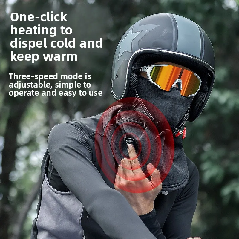 WEST BIKING Gorro calefactor para ciclismo, gorro cálido para invierno, gorro con calefacción eléctrica para esquí y cabeza de lana