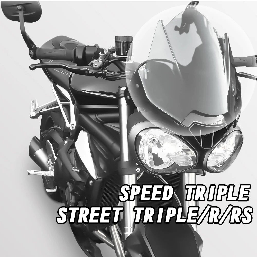 

For TRIUMPH SPEED TRIPLE R/S/RS 2016-2020 STREET TRIPLE R/RS 2017-2022 Motorcycle Sports Touring WindScreen Windshield Deflector