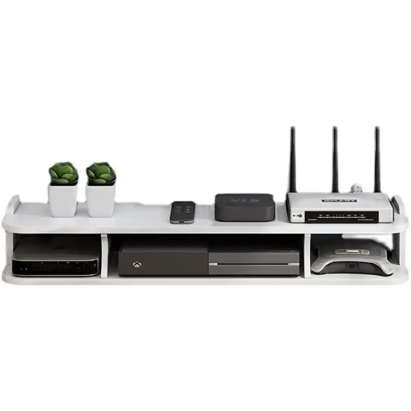 Wirel Router Storage Box TV Box Stand elf Living Room Bedroom Decorative Wall Hanging Partition No Drilling Required