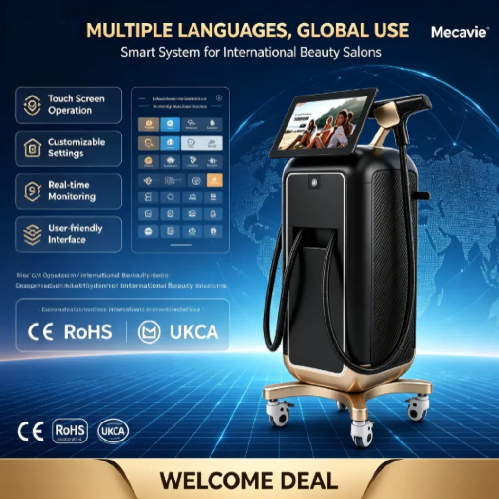 Mecavie 2IN1 Diode Laser Picosecond Machine 6 Wavelengths 10 Bars FAC Sapphire Cooling 6000W Tattoo Hair Removal Salon Beauty De