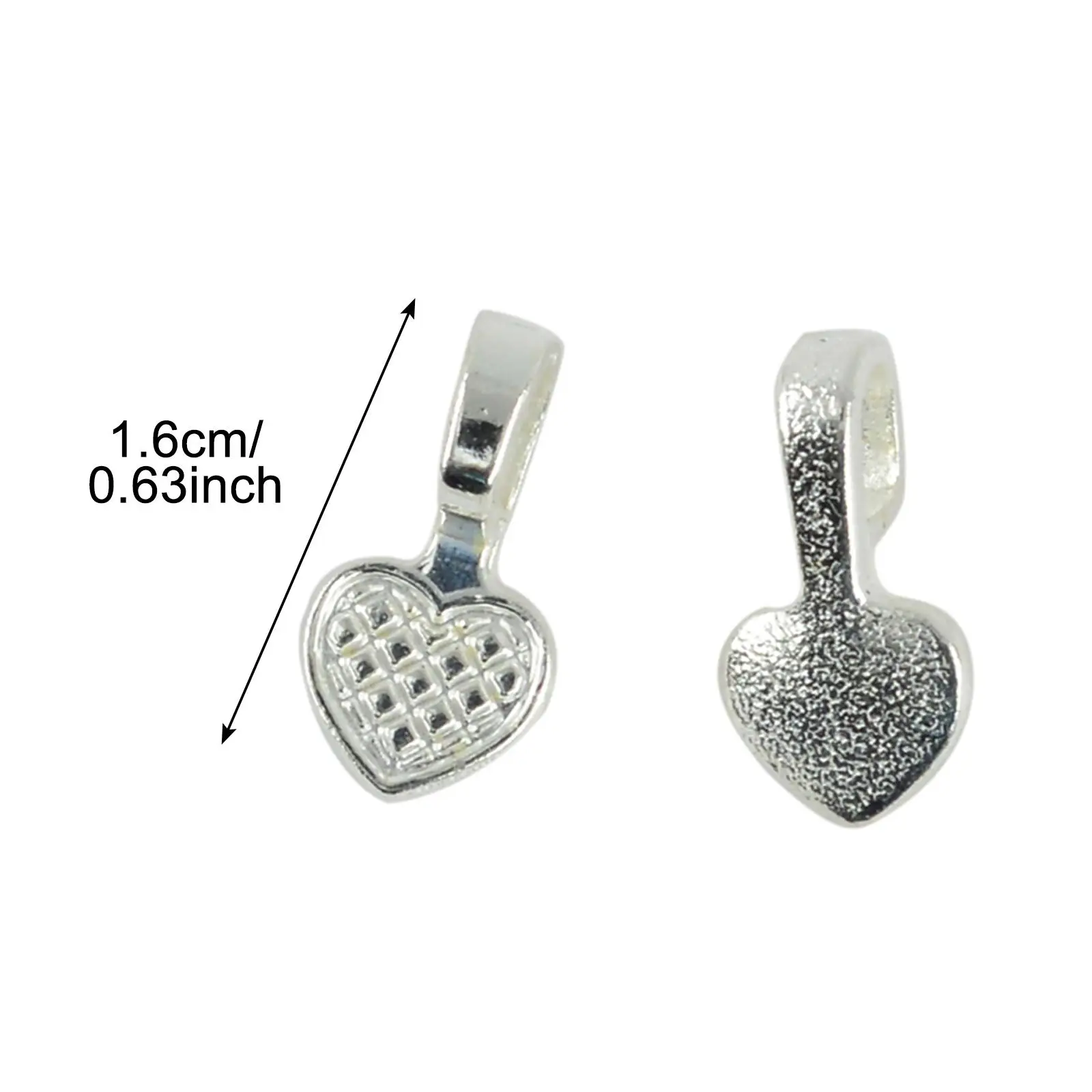Jewelry Bails for Pendants Heart Design Alloy Connectors Pendant Accessories for DIY Craft Making