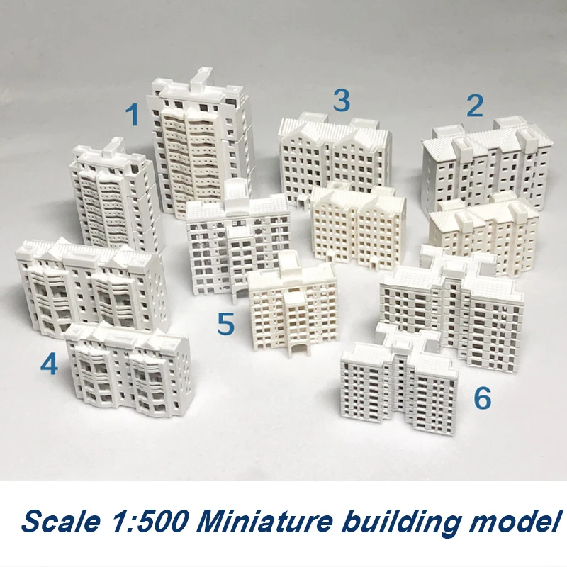 نموذج منزل بناء مصغر ، مواد بنية التجميع ، مجموعات Diorama ، مقياس 1:500 ، 3 قطعة