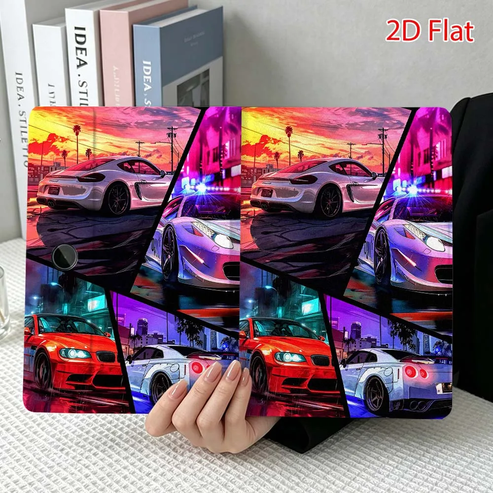 Luxury Sports Cars Soft For OPPO VIVO IQOO OnePlus Realme Pad 3 Pro 13 12.1 11.4 11 inch Pen Tray Tablet Case