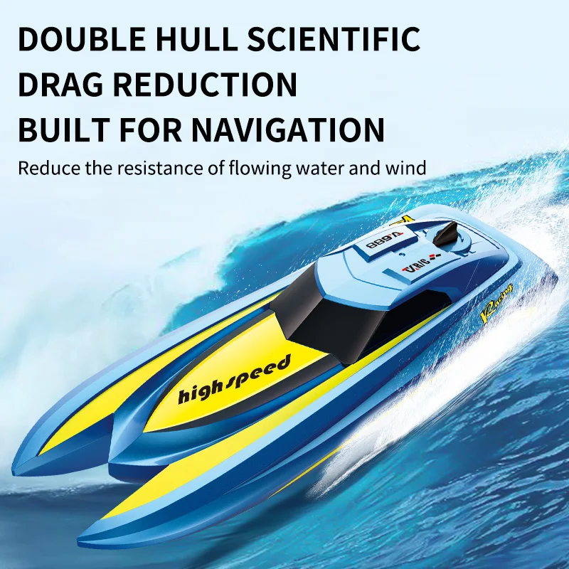 TX687 TX688 Remote-Controlled Boat 130 Brushed Motor Forward/Reverse Left/Right Turn Low Battery Warning Water Off-Water Sensor