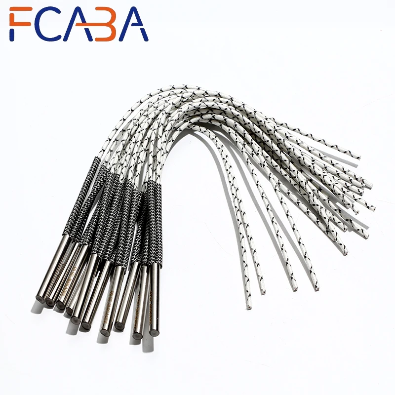 FCABA High-density 6x50mm 110V/220V/380V 120W Cartridge Mold Heating Element 316SUS Single-End Heater Tube