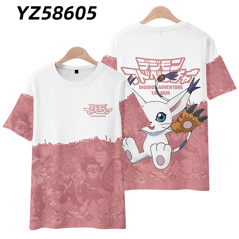 Anime Digimon Adventure Kids T Shirt Women Men Boys and Girls Summer Short Sleeve Funny Tshirt Graphic Tees Children Clothes