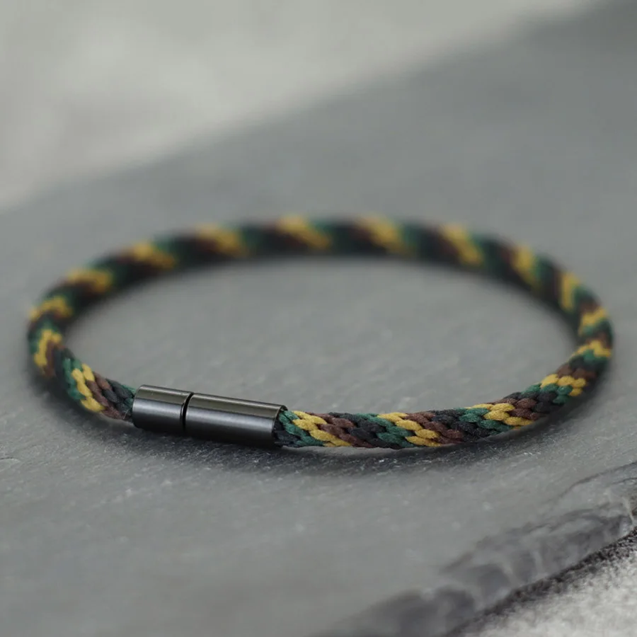 Multicolor Braided Rope Bracelet Men Handweaven Detachable Clasp Wrap Braslet Leisure Accessories Homme Daily Hand Joias Pulsera