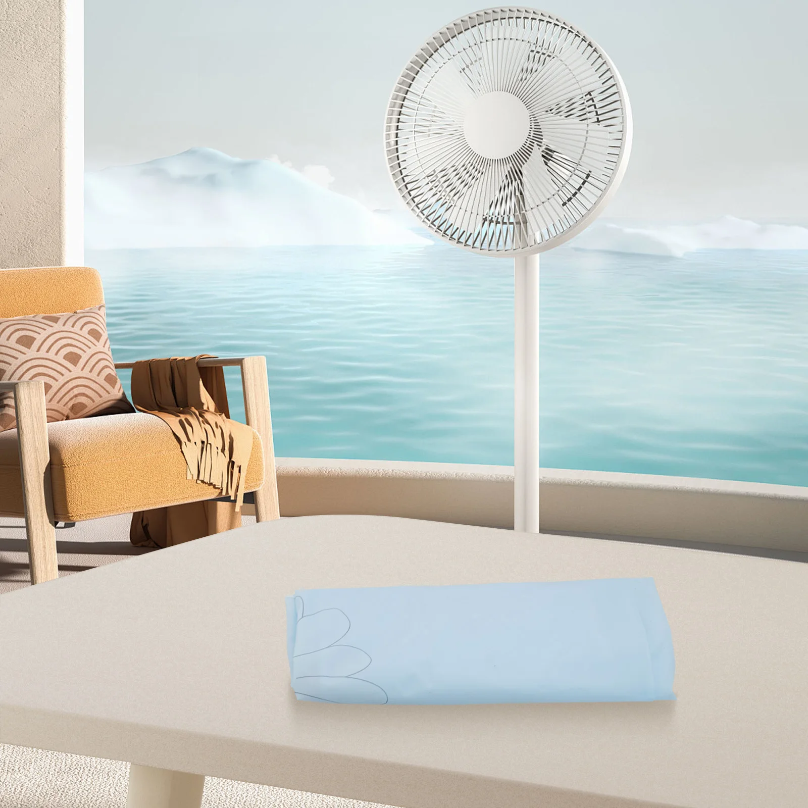 1pc com tudo incluído capa de poeira de ventilador à prova d'água para ventiladores domésticos 360 °   Capa de pé para ventilador de pedestal lavável com proteção de armazenamento