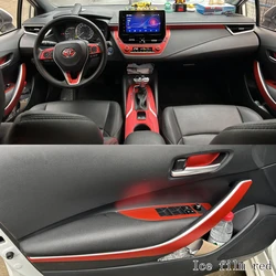 Carbon Fiber for Toyota Corolla 2019-2023 Car Film Interior Stickers Center Console Gear Dashboard Air Door Handle Lift Panel