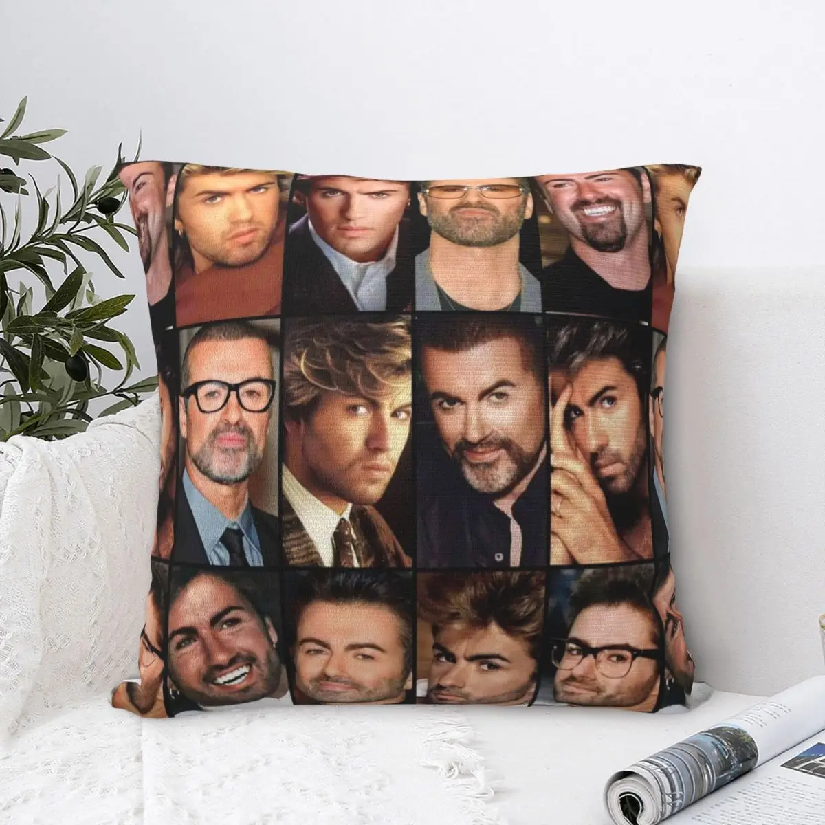 كيس وسادة جورج مايكل المغني البريطاني ساحة وسادة غطاء غطاء وسادة الموضة مخصص لتقوم بها بنفسك سادات للديكور المنزل