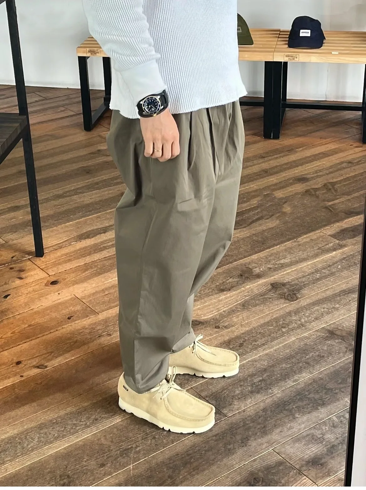 JP. NEIGHBORHOOD Day Series All-fit Double Pleated Cone NBHD Drawstring Nine-point Casual Pants 24SS