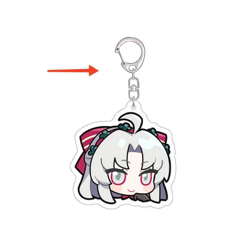 جديد Wuthering موجات المفاتيح Changli XiangLiYao Camellya ندبة Geshulin لطيف الكرتون أنيمي قلادة حلقة رئيسية ظهره مجوهرات هدية