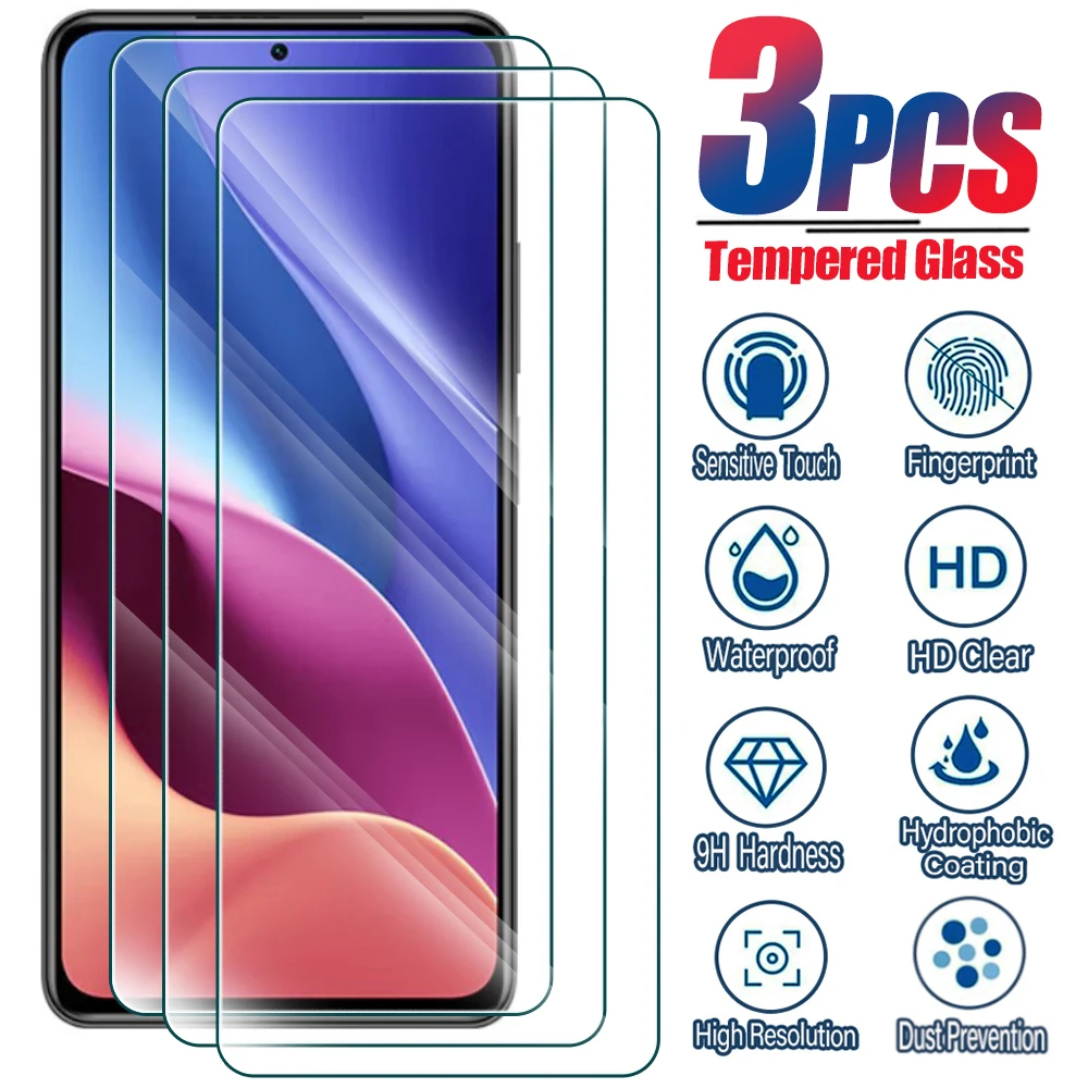 3Pcs Tempered Glass Film for Redmi K20 K30 K40 K50 K60 K70 Pro K70E Screen Protective Glass