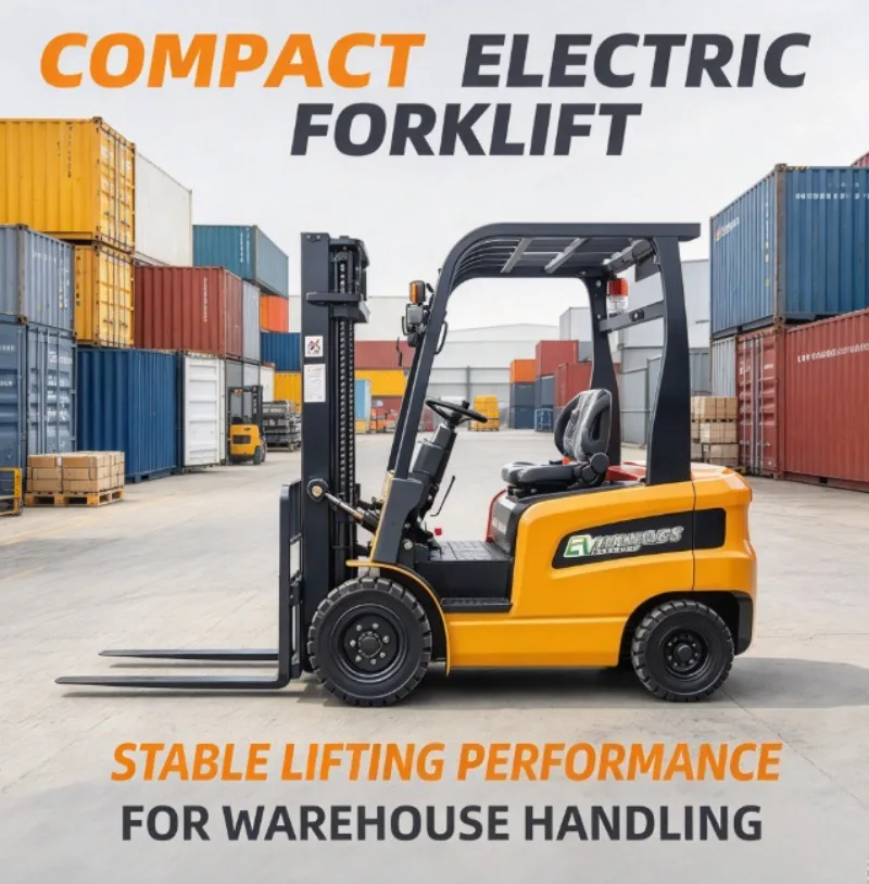 Heavy Duty Counterbalance Electric Forklift Robust Hydraulic Lifting System Keep Cargo Stable During Dock Loading Unloading